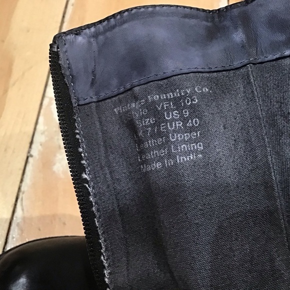 Vintage Foundry Co Madison Mid Calf Black Leather Boots Cushioned Insole Sz 9 - Picture 12 of 12